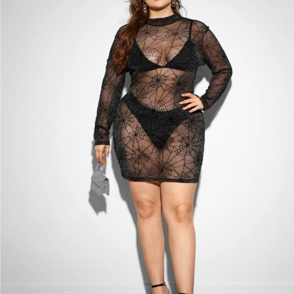 SHEIN cover up dress!In black with shimmer